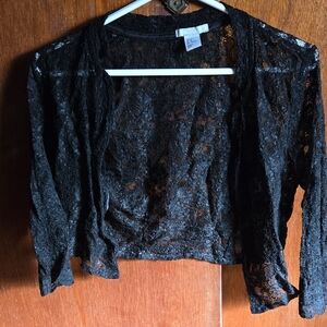 H&M Black Lace Short Top Medium